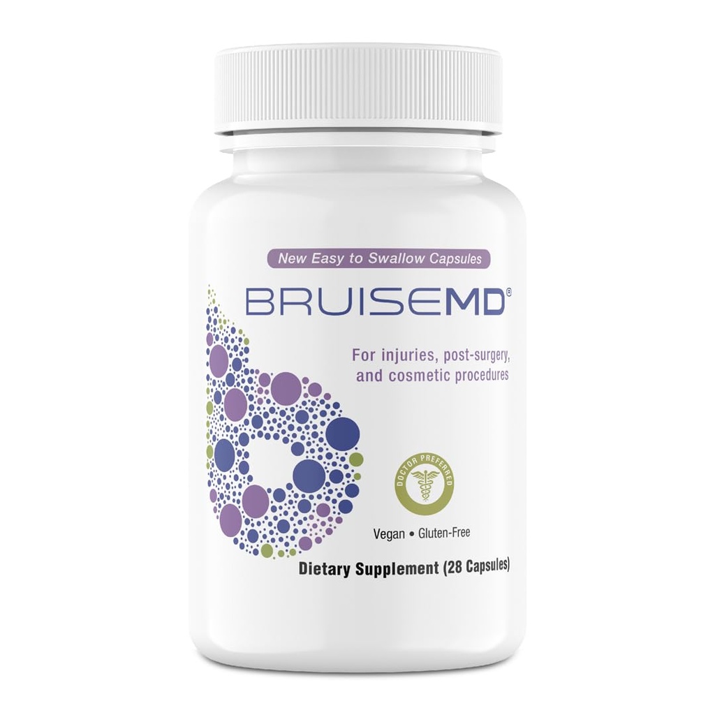 Arnica 1000mg和Bromelain 500mg 2,400GDU/g 布鲁辛和史莱茵的补编,容易燕子卡普尔斯(7天供应) - 高级布鲁斯治疗公式