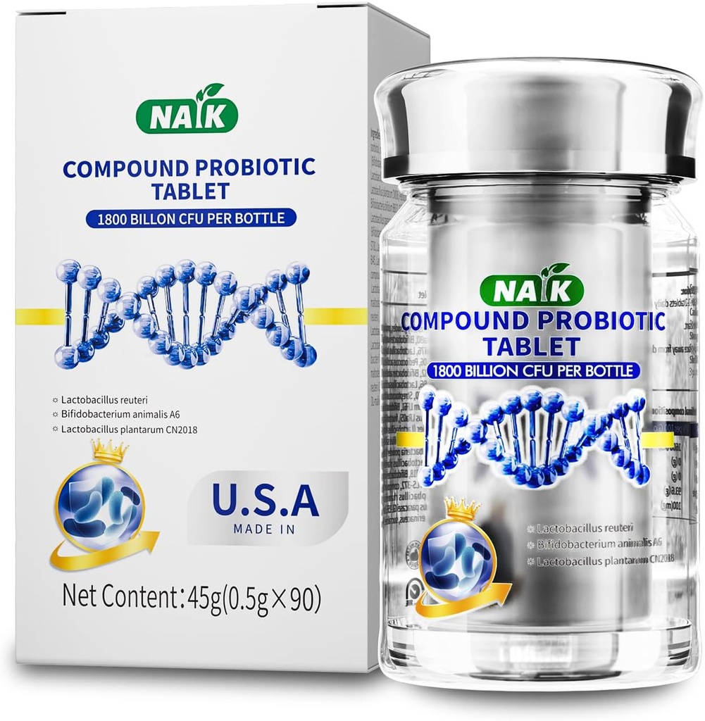 NAIK Probiotics 1800亿 CMU - 10 Strains + 有机 Probiotics - 免疫,消化和固醇健康 - 支持不定期的便秘,腹泻,毒气和 bloating - 面向妇女和男子 - 45克特