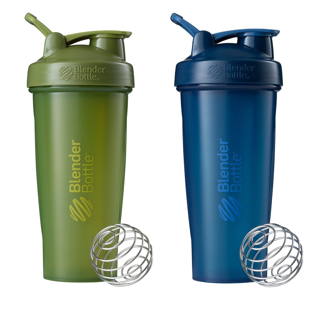 BlenderBottle Classic Shaker Bottle Perfect for 蛋白质Shakes and Pre Workout, 28-Ounce(2 Pack),摩斯和海军