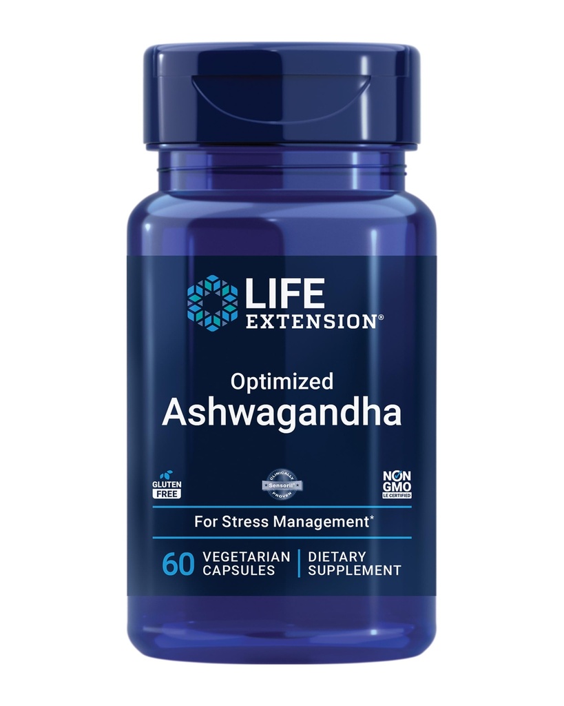生命延长 Creatine Capsules和优化 Ashwagandha - 120和60 Capsules