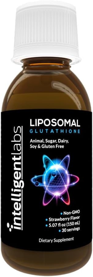 智能实验室 Liposomal Glutathione - 高级抗氧化剂, 减少Setria, 500MG / 现役液体补充剂有机体, 30种