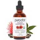 PURA D'OR 4 Oz OrGANIC Castor Oil - 100%纯美USDA 认证冷压,六烷自由眉毛和眉毛血清 - Fuller, Thicker Lashes & Brows - 皮肤和头发