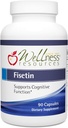 健康资源 Fisetin - Novusetin Fisetin 长寿,记忆,焦点,脑健康 - 感官和Situin激活器 - 无Gluten - 无GMO, Vegan (100mg, 90 Capsules)