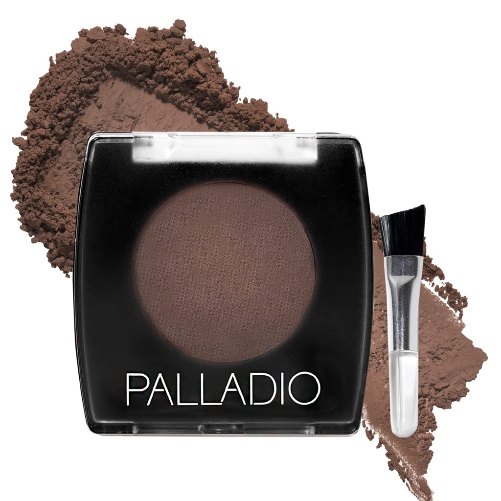 用Jojoba Oil & Shea Butter, 帮助增强和定义眉毛, Palladio Brow Powder for Eyebrows, Soft and Natural Eyebrow Powder for Eyebrows, Sweet and Natural Bowder with Jojoba Oil & Shea Butter, 帮助增强和定义眉毛, Purse 或 Travel 的压缩大小, 包括应用器刷, 暗棕色
