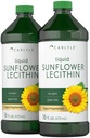 Carlyle Sunflower Lecithin Liquid 16 oz | 2 Pack | Vegan, Vegetarian, Non-GMO, Soy Free, Gluten Free (英语).