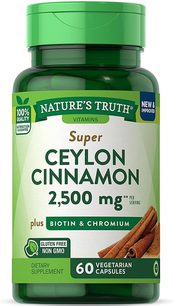 自然真理超级肉桂加Biotin & Chromium 快速释放卡普尔-60 cm,包装为 3