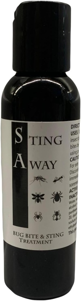 Bug Bite and Sting治疗:疼痛 + 减轻痒痛,2 Ounce(一包),黑色