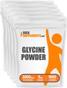 Bulk Assupports.com Glycine Powder - Glycine Assemblys, 氨酸Assembly - Unflavored & Gluten Free, 3g / service, 1kg (pack of 5) (11磅)