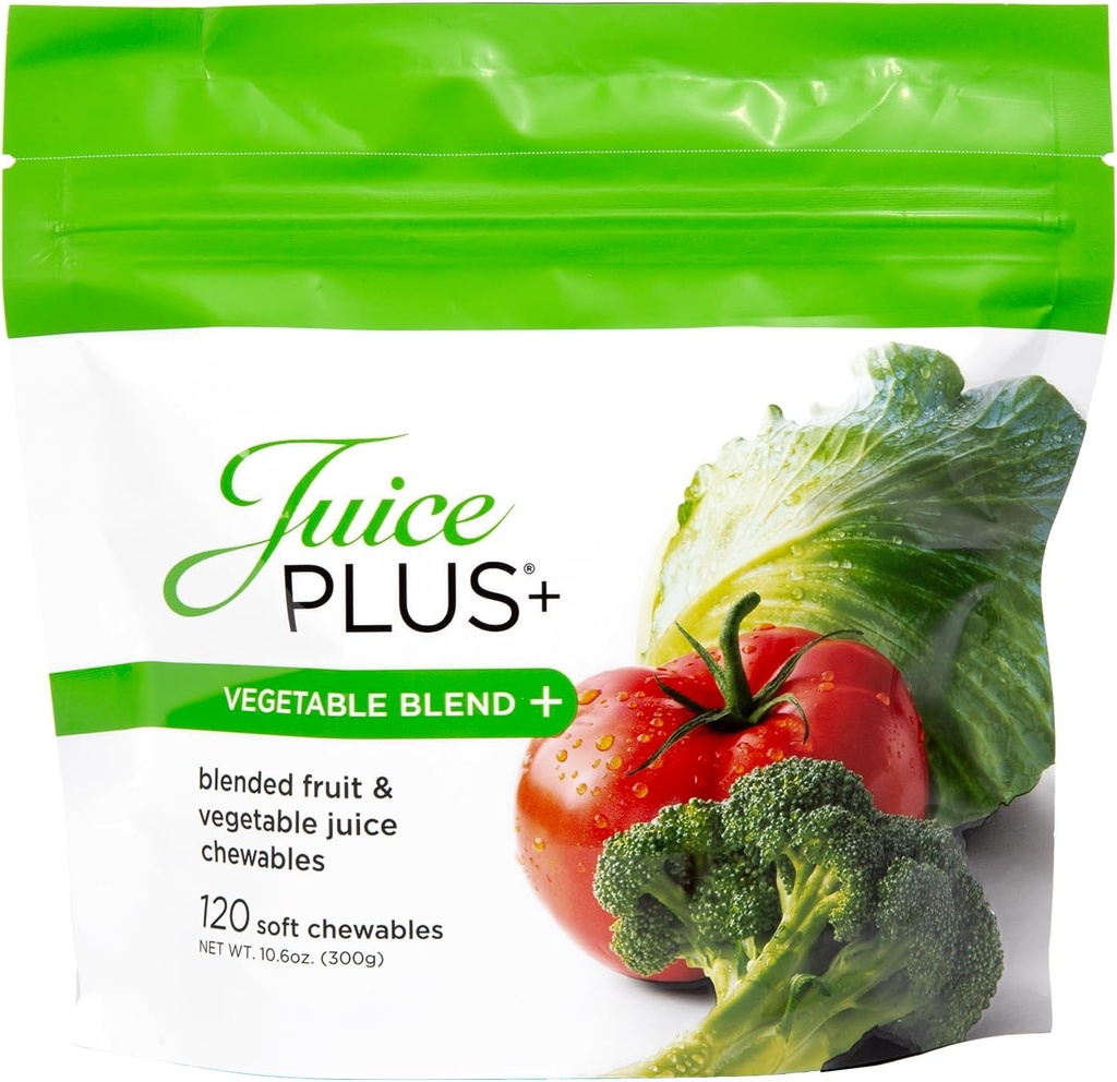 果汁Plus+蔬菜Blend Soft Chews (Chewables) - 美味的维根果汁,配有11种营养素-里奇果汁,用于每日健康!. 增加维生素摄入量 -- -- 对儿童和成年人来说 -- -- (1-mo, 30 Chews)
