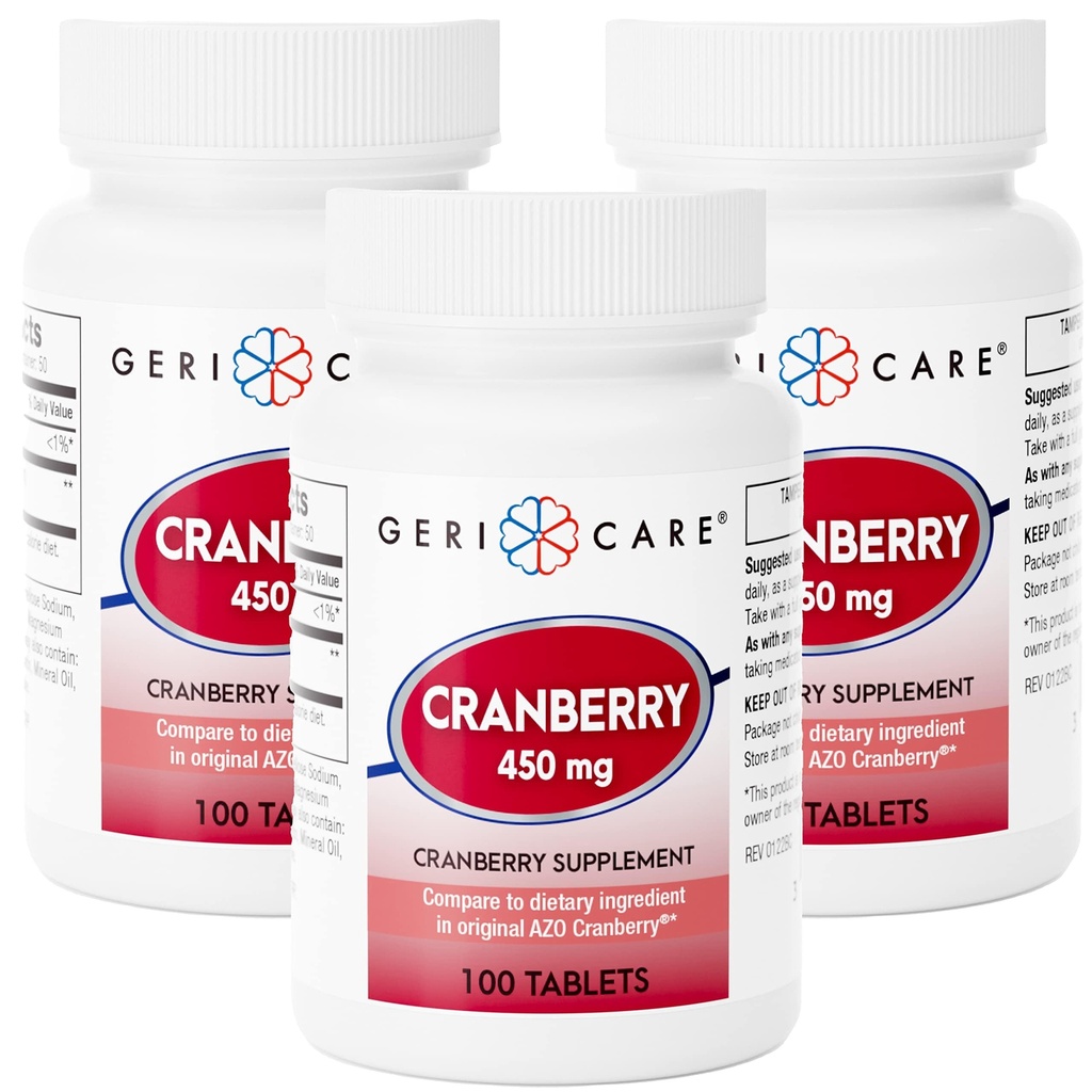 GeriCare Cranberry补充品,100片450毫克(3)