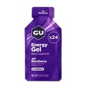 GU 能量原生运动营养 能量 Gel, Jet Blackberry, 24 Counter Box (123044) (英语).