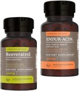 耐久性产品 Resveratrol 补充 – 葡萄皮提取 – 100mg 跨耐久性抗氧化剂和ENDUR-ACIN Niacin – 维生素 B3 Niacin 500mg 扩展释放和低氟