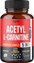 乙酰L-Carnitine补充剂 - 2600mg 3个月 - 与Alpha Lipoic酸,绿茶,绿咖啡豆和Raspberry Ketones 混合 - 记忆和脑健康支持,Non-GMO - 90 Vegan Capsules