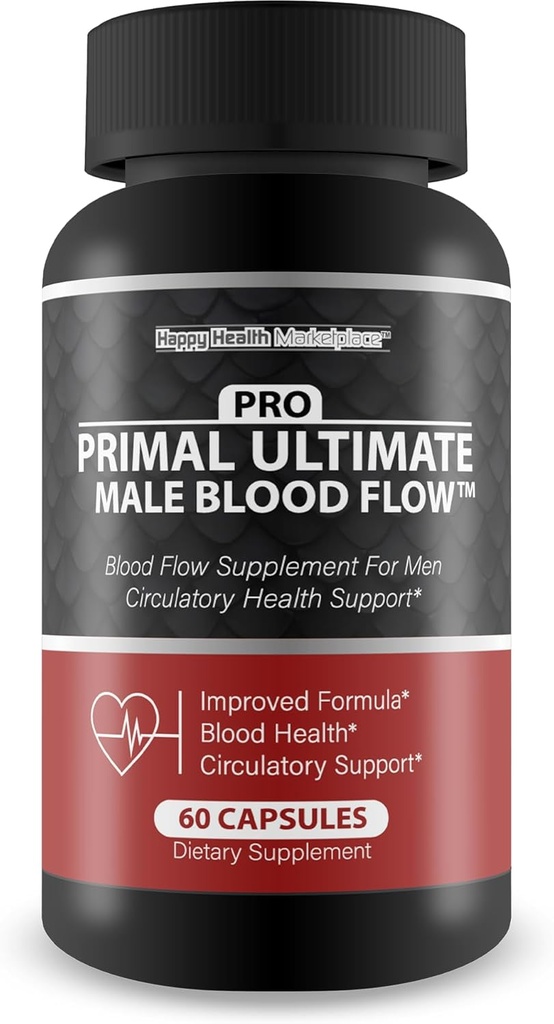 Pro Primal Ultimate 雄性血液流动 - 我们最先进的血液流动支持 - 血液流动 Pro Primal X Primal 最高血流补充粉末 Capsules 全体循环药