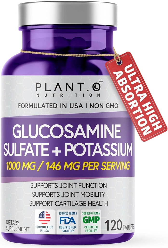 Glucosamine Sulfate with Potassium → 强力联合支持补充 → 支持卡蒂拉奇和连接组织 → 艾滋病膝盖和骨结构 → 120平板