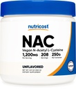 N-乙酰L-Cysteine(NAC) 粉末 250格拉姆 - Vegan NAC, 非GMO, Gluten Free