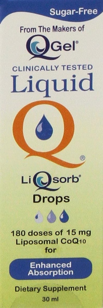 液体 → LiQsorb→ Liposomal CoQ10 滴水(不裂、无糖、不转基因) 30毫升