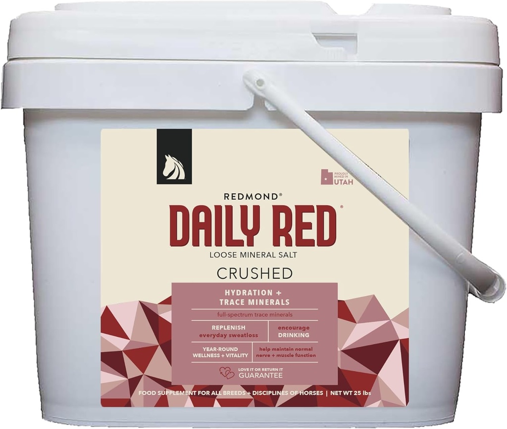 REDMOND 碎石碎石 矿盐 马用电解质补充剂(25 LBS)