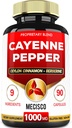 Cayenne Pepper 配有 Turmeric Curcumin 根, Berberine HCl, Ceylon Cinnamon Bark & More - 90 Capsules - 支持文摘健康, Imune 系统与体平衡的 Cayenne Pepper 补充