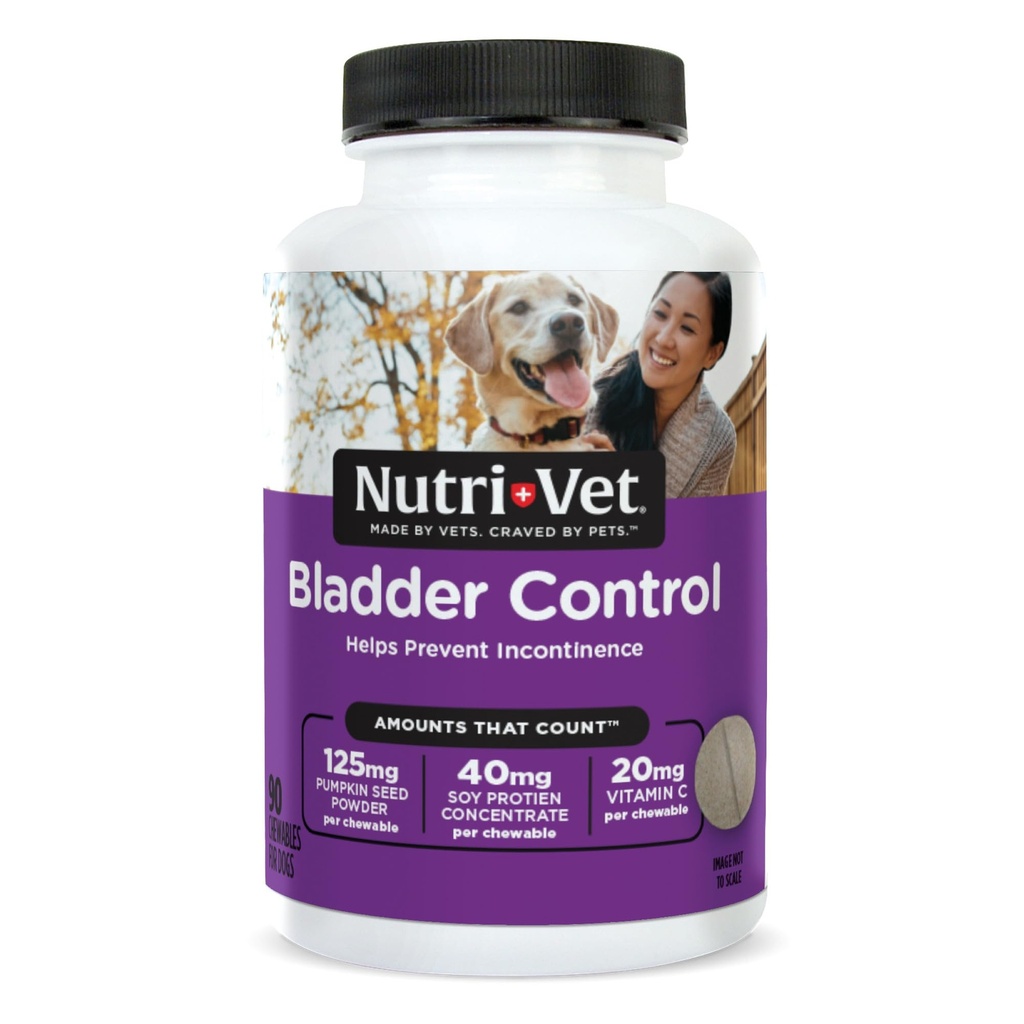 营养素-Vet Bladder控制补充,Cranberry补充,狗产品,免疫支持,帮助狗尿失禁,Bladder控制药丸,尿道切除健康,小狗支持,90片