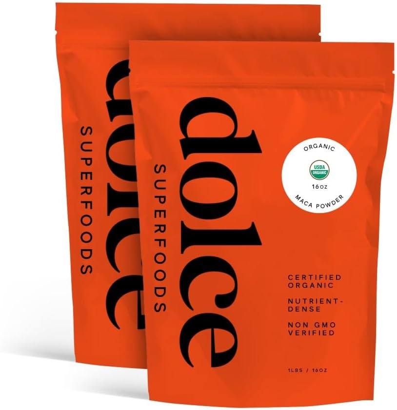 Maca Powder for Pre Workout,肌肉恢复 - 用于平滑的能量饮用粉, Coffee - 富含抗氧化剂 - 支持 Stamina,耐力和免疫系统 - Maca根提取补充(包2)