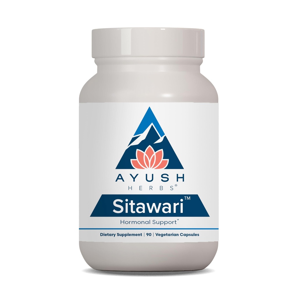 Ayush Herbs Sitawari - Shatavari Capsules for Women, Shatavari Root 补充,Hormone 平衡给女性,自然女性生殖支持 - 90 植物人 Capsules (1个伯爵)