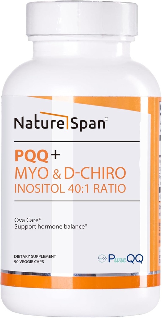 猪笼草(Premium Inositol),PQQ + 猪笼草(Inositol)和猪笼草(Chiral Inositol) 40:1 比率,90 盖子