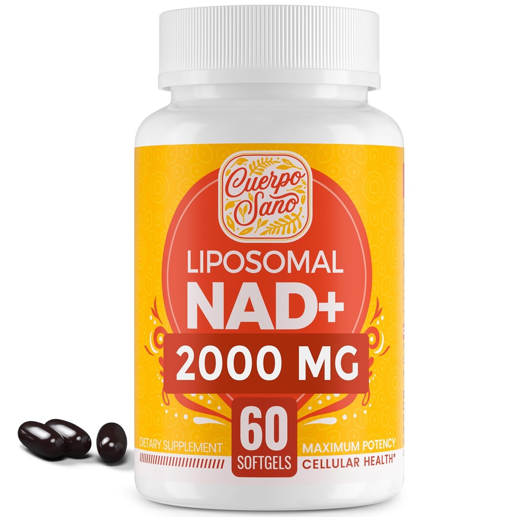 2000 MG NAD 补编, Liposomal NAD+ 具有高度吸收性, 更有效率的Than Nicotinamide Riboside, 纯和附加助推 补编, 防御老化,代谢和手机, 60 软胶