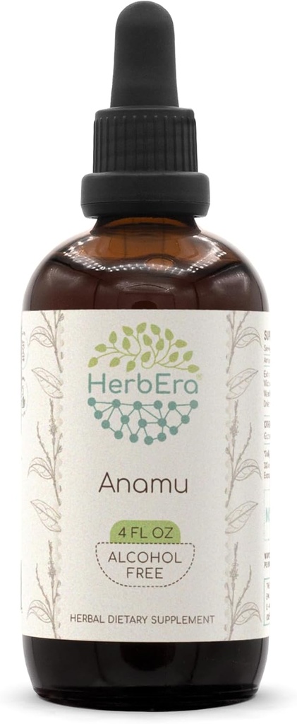 HerbEra Anamu B120 无酒精草药提取丁香,野生牙买加 几内亚 亨草(Petiveria Alliacea) 干草(4 fl oz)