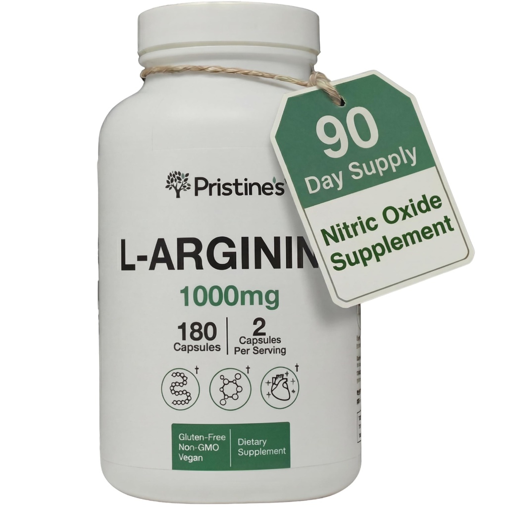 PRISTINE的 " 男女阿吉宁补充剂 " ----1,000mg Capsules 90天供应硝酸盐和预加工氨基酸支持