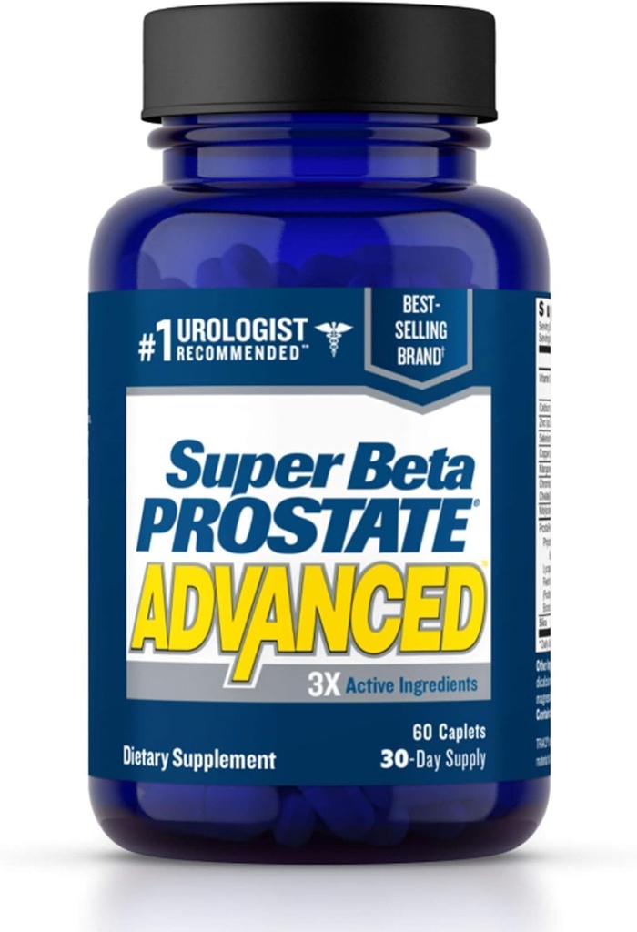 Super Beta Prostate Advance Prostate Supplement for Men – 减少浴室旅行,促进睡眠,支持尿道健康与Bladder空心. 贝塔·西托斯特罗没有看到帕尔梅托。 (60卡,1-瓶)