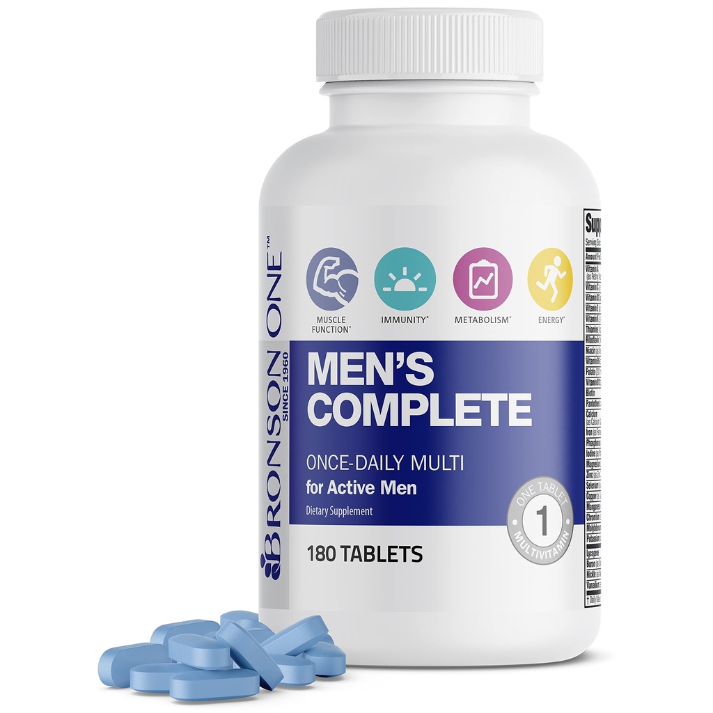 Bronson one Daily Men's complete 多维他命多矿器 活动男子一次每日多矿器,180块平板