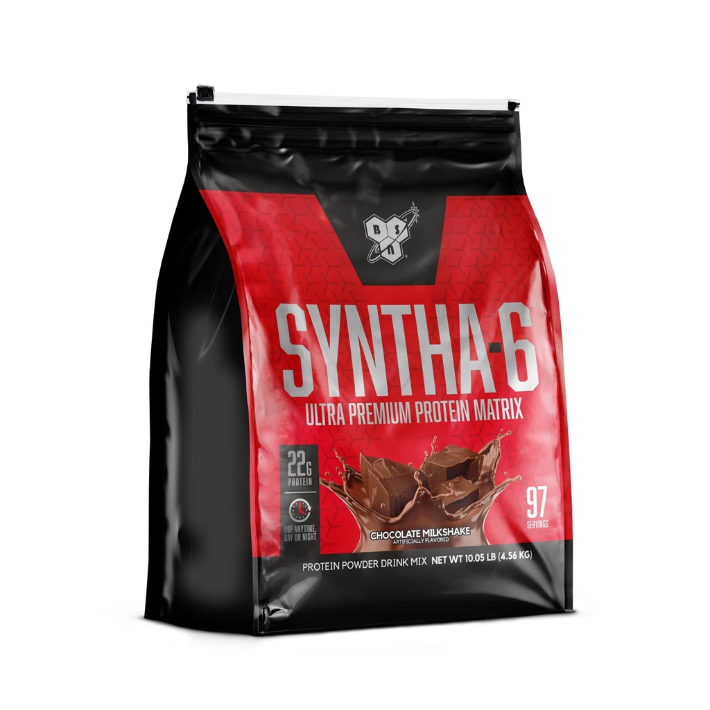BSN SYNTHA-6 WHEY蛋白粉 配有Micellar Casein,巧克力 牛奶蛋白 孤立粉 巧克力 奶昔 97种服务(盒式5月 Vary)