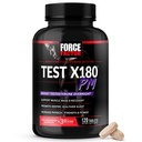 强制因子测试 X180 PM Testosterone Boster for Men, Over night Testosterone 补充构建肌肉,增强力量,促进更深,更健康睡眠和恢复,120平板
