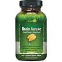 Irwin Naturals Brain Awake - 60 Liquid Softgels - 增强精神性能,增加焦点,清晰度和浓度 - 诺诺比促进器与L-Theanine, Bacopa, MCTs