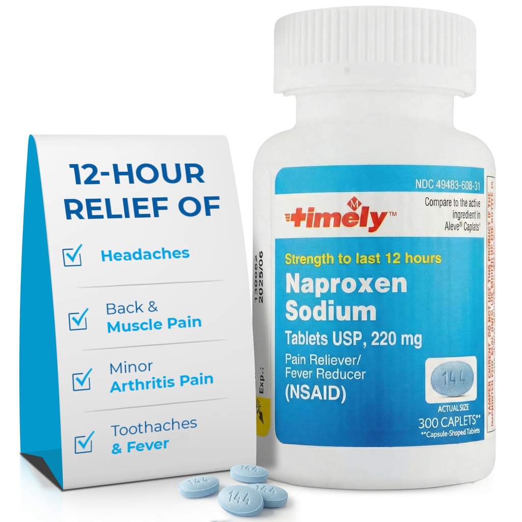 (原始内容存档于2018-09-29). Time -CAP LABS, INC. 及时 Naproxen Sodium 220mg - NASID 头痛的疼痛解脱,牙痛,小关节疼痛解脱,背痛,发烧 - Lasts 12 hours - 300 Counter