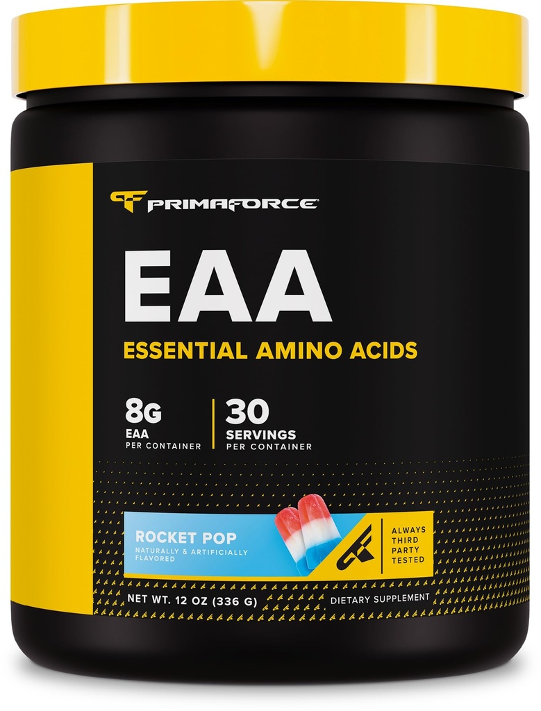 Primaforce EAA 粉末(30架,火箭流行火焰) - 用于前/内锻炼和回收的基本氨基酸 - 非GMO和Gluten Free
