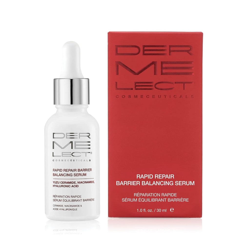 Dermelect Cosmecials 快速修补障碍平衡塞勒姆 — 与Niacinamide, Hyaluronic Acid, Prebiotics, & 平滑抗氧化剂, Radiant Skin 1.0 oz 的超热处理