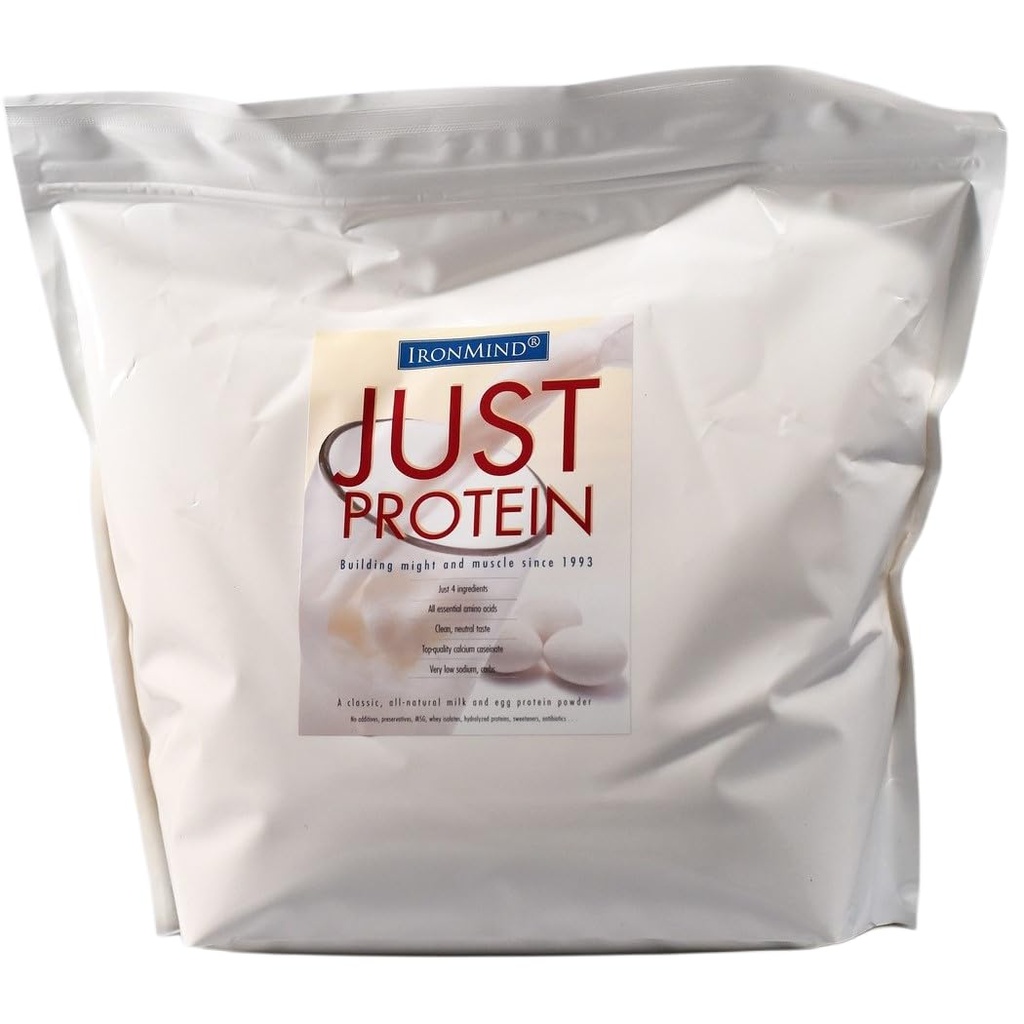 IronMind Just Protein – 5磅经典牛奶和鸡蛋补充粉,香草,Non-GMO, No Additives – 18g 蛋白, 80种服务