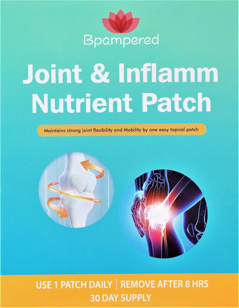 联合和炎症营养补丁-与MSM的Glucosamine Chondroitin综合体促进联合健康,促进联合体的灵活性和流动性,联合不和谐救济