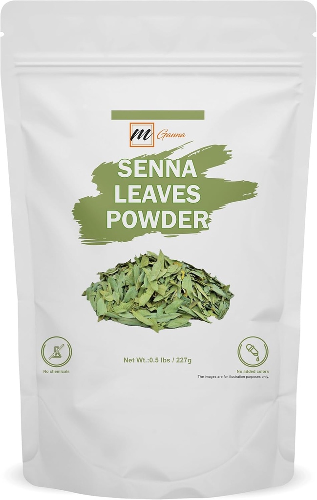 卫生和皮肤保健100%天然Senna粉 0.5 LBS / 227 GMS(Cassia Angustifolia)