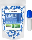 XPRS Nutra 大小 1 空盖章 - 500 个空盖章 - Pill DIY Capsule 填充 - Do- It- Yourself 补充品纯波文 Pell Gel 盖章 (蓝色/白色)