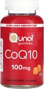 Qunol CoQ10 Gummys, CoQ10 100mg, 美味的Gummy 补充品, Coenzyme Q10 帮助支持心脏健康, Vegan, Gluten Free, Ultra 高吸收 - 90 计数