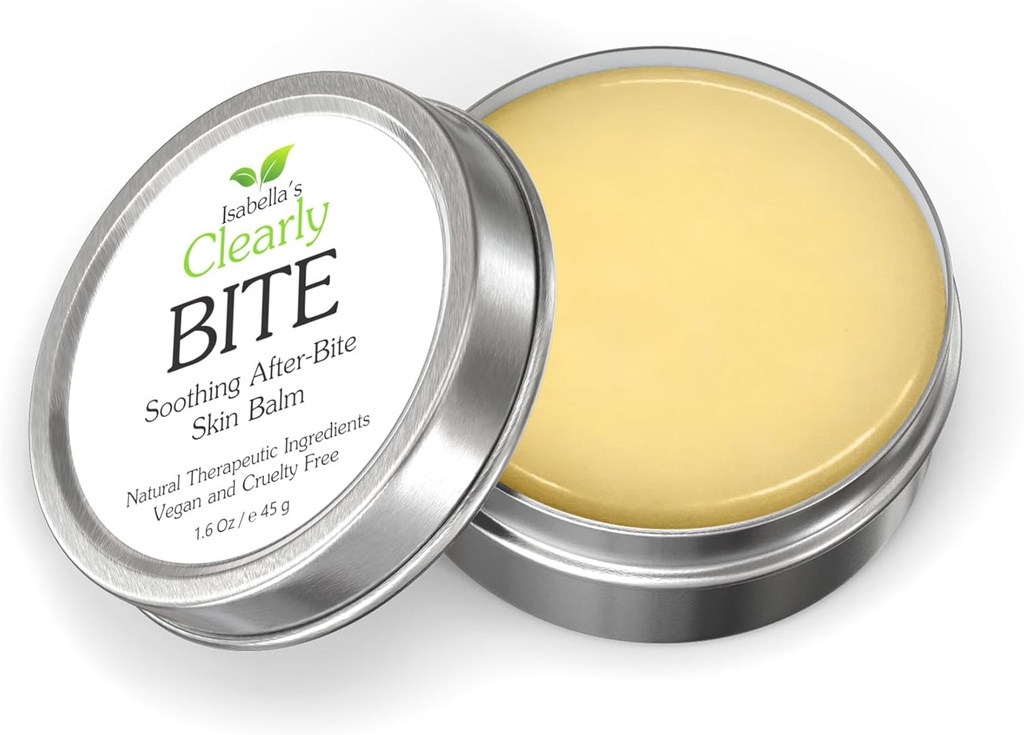 伊莎贝拉显然在Bite Anti Itch Balm 之后的BITE 舒舒 – 从昆虫Bites → 与 Aloe Vera, Peppermint, Calendula → Vegan, 残忍的自由, 在美国制造的天然膏剂