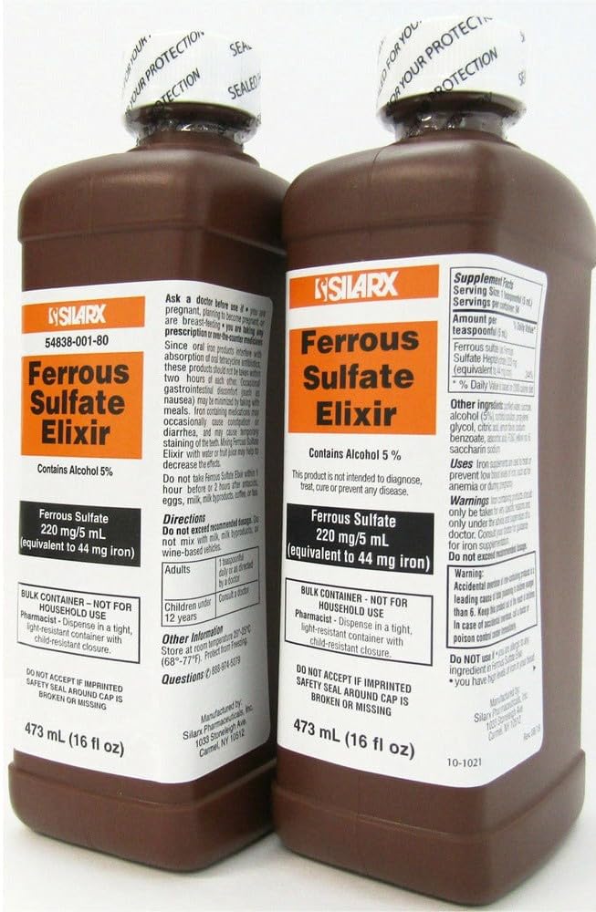 硫酸盐 Elixir 220mg/5mL 16oz瓶 - 4 Pack