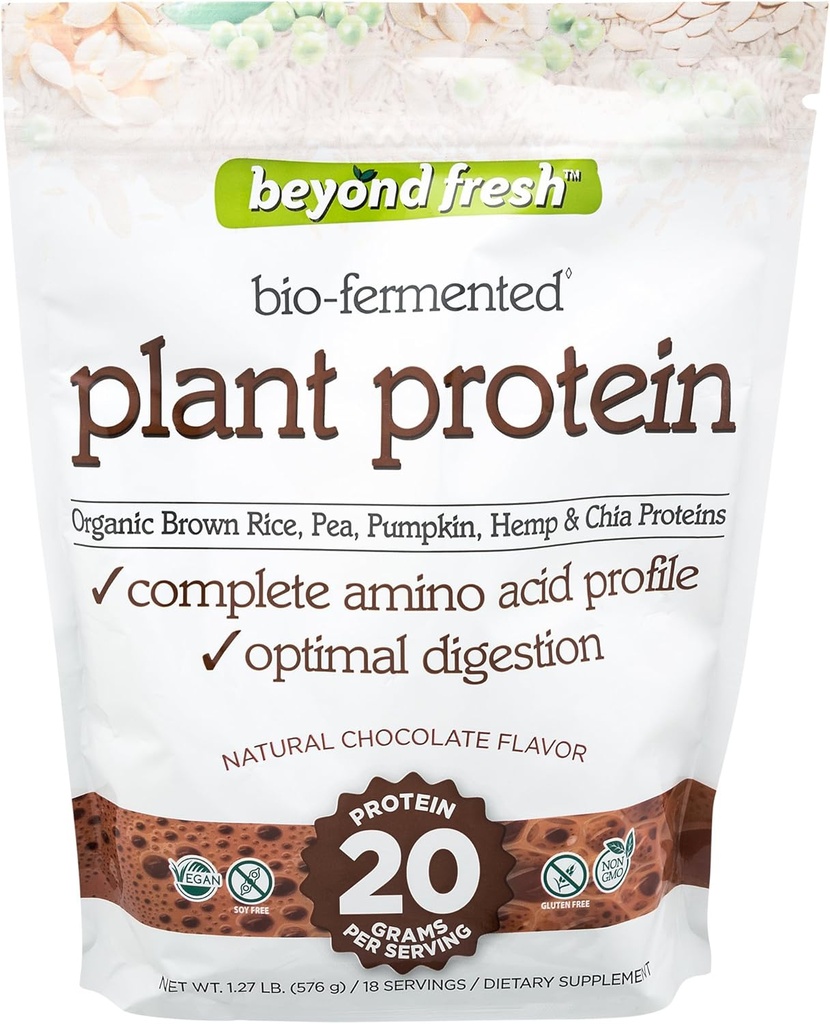 Beyond Fresh Planet protein – 巧克力,完整的氨酸简介,最佳消化,20克蛋白,18种
