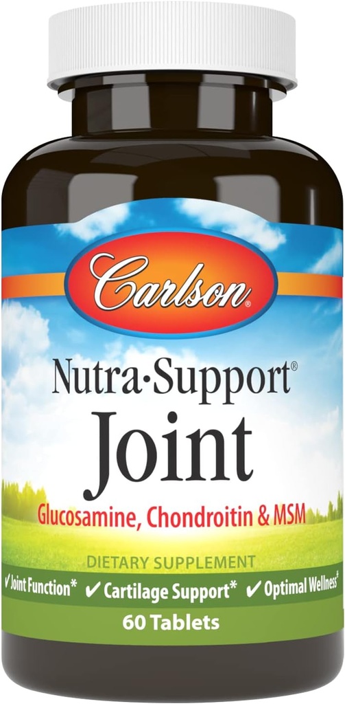 Carlson - Nutra - 支持联合,Glucosamine Chondroitin & MSM, 联合函数, Cartilag 支持和最佳健康, 60片