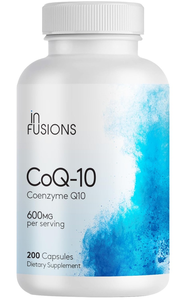 最大强度纯CoQ10 600mg 200卡普尔 高吸收性胶质自由非GMO