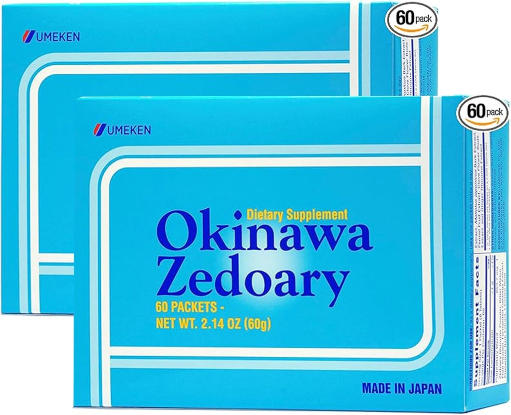 Umeken冲绳泽多利紫色和白色涡轮,加发酵的卷心菜提取,男女古特健康补充,泽多利根,涡轮补充,60个计数,包2