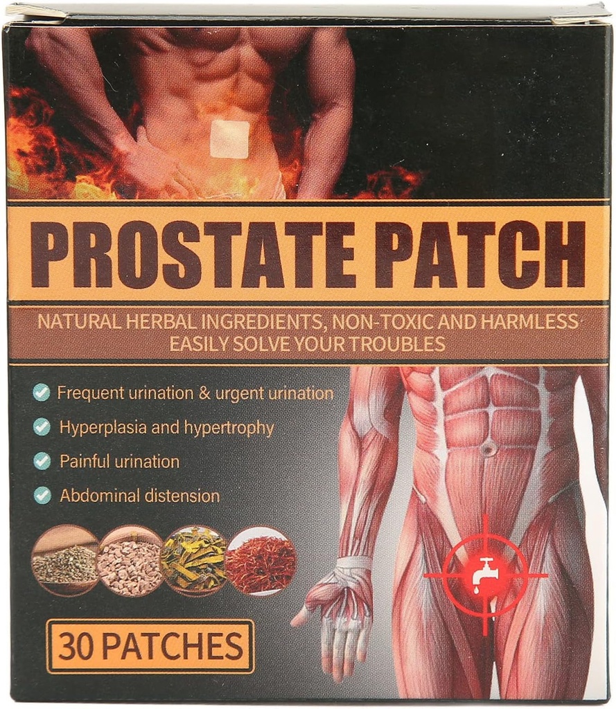 前列腺护理补丁,30Pcs 解脱男性前列腺健康治疗 Navel Patch Bladder 补丁促进前列腺健康 Navel Urination